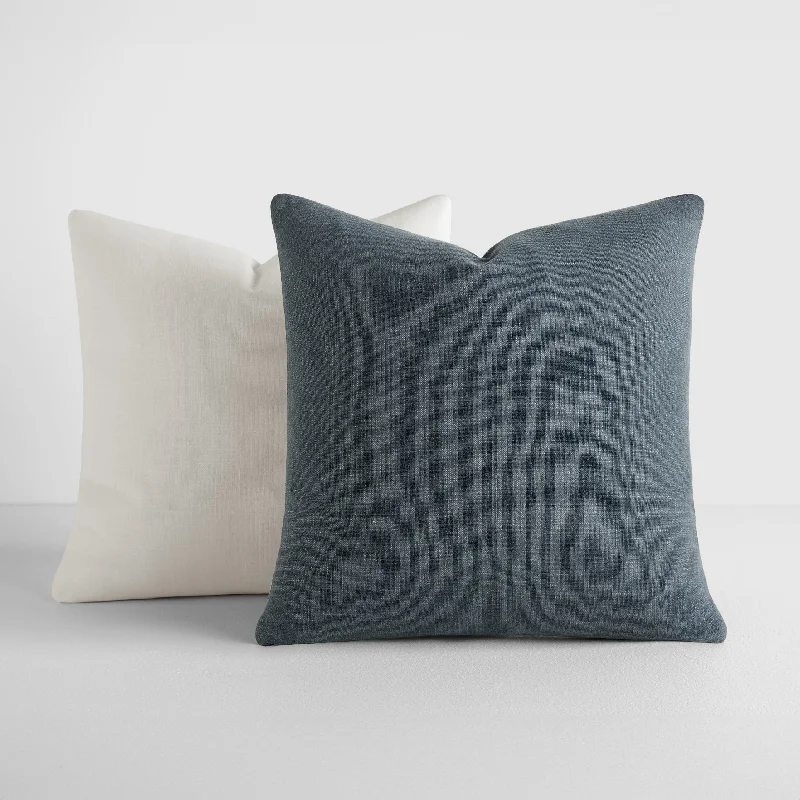 2-Pack Cotton Slub Decor Throw Pillows in Solids