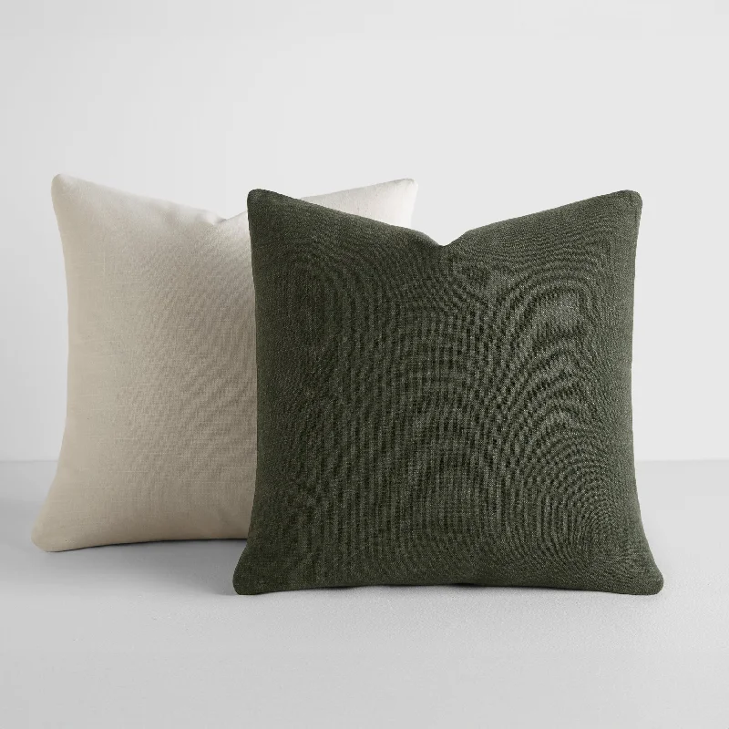 2-Pack Cotton Slub Decor Throw Pillows in Solids