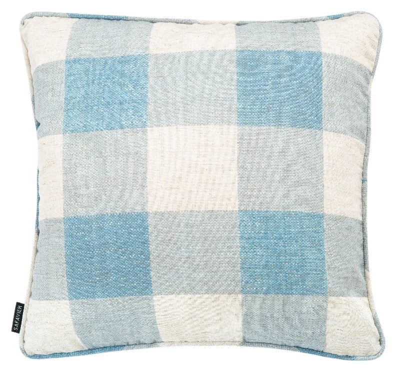 Blue/White Fernla Pillow 18" x 18"