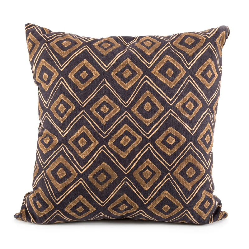 Brown & Black Diamond Pillow