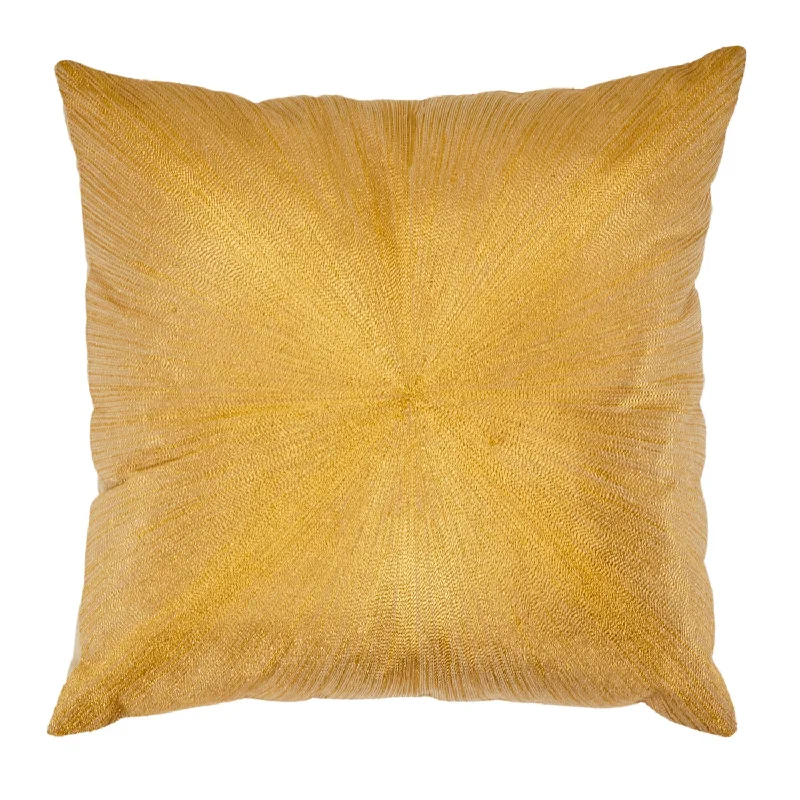 Gold Radial Textured Pillow