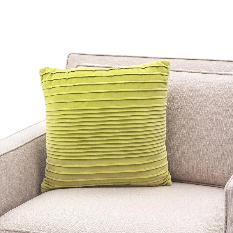 Green Textured Stripe Pillow