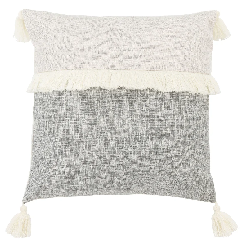 Grey/White Demli Pillow 18" x 18"