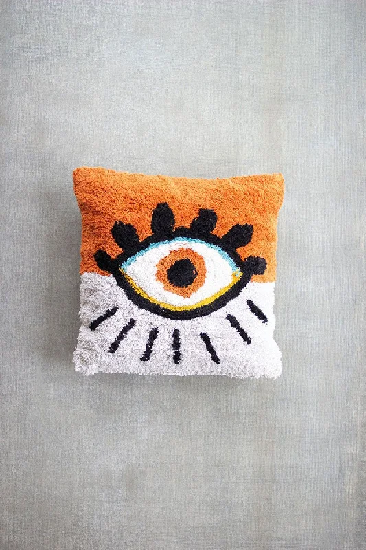 Kalalou NES1075 Tufted Throw Pillow - Eye