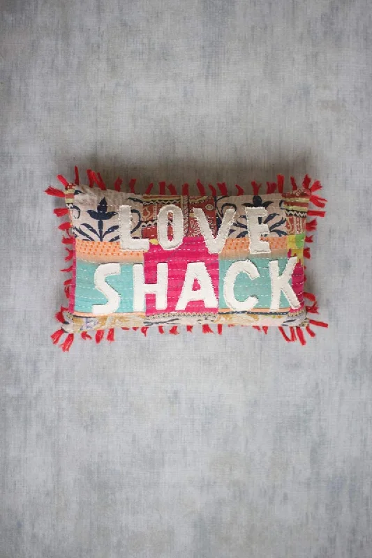 Kalalou NRV2142 Love Shack Kantha Pillow