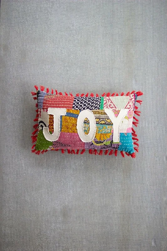 Kalalou NRV2201 Christmas Joy Kantha Pillow