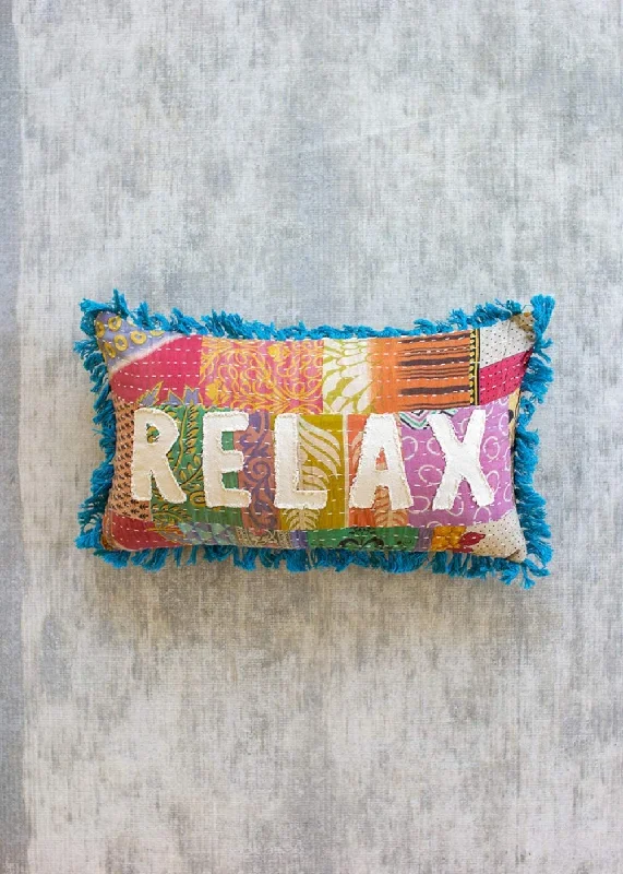 Kalalou NRV2250 Relax Kantha Pillow