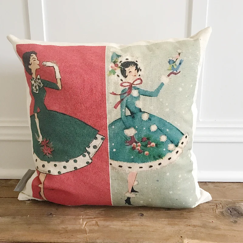 Mid Mod Ladies Pillow Cover