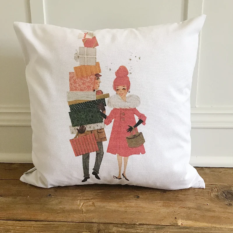 Mid Mod Shopping Pillow Cover