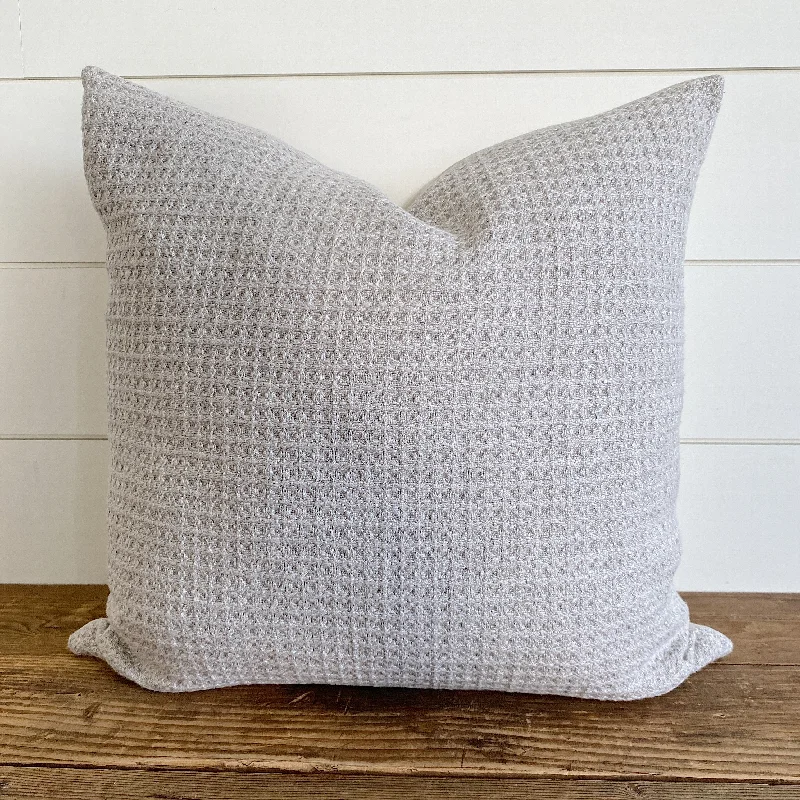 NADIA || Waffle Textured Pillow Cover (Warm Gray)