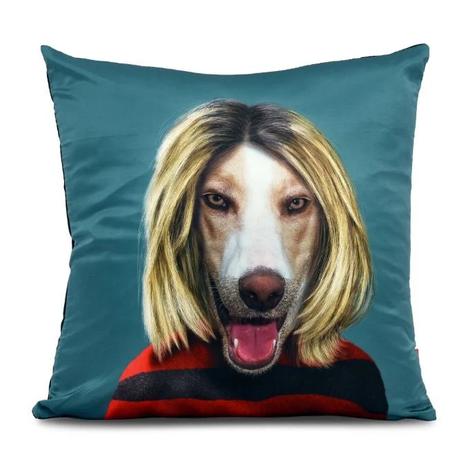 Pets Rock "Grunge" Faux Silk Decorative Pillow