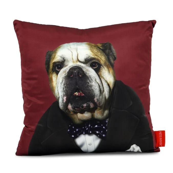 Pets Rock "Leader" Faux Silk Decorative Pillow