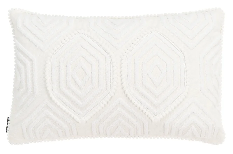 White Arla Pillow 12" x 20"