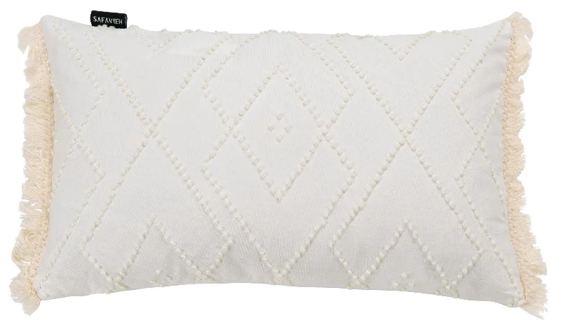 White Sorena Pillow 12" x 20"