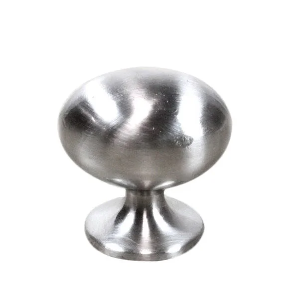 1 1/4-inch Oval Design Stainless Steel Finish Cabinet and Drawer Knobs (Case of 10)