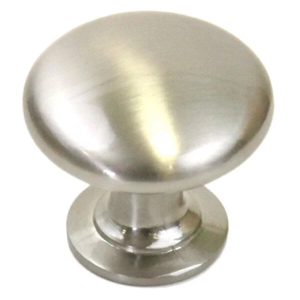 1-1/4 inch Round Circular Design Stainless Steel Finish Cabinet and Drawer Knobs Handles (Case of 4)