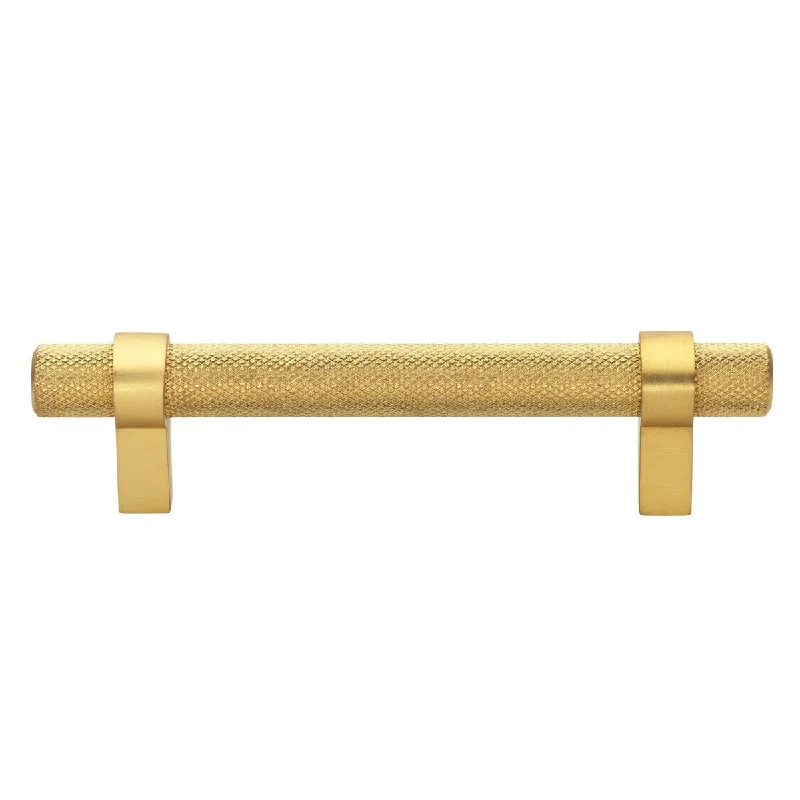 3 in Screw Center Solid Steel Bar Pull Cabinet Handle Pull (Pack of 10) - Brass Gold