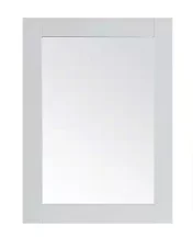 Austen Framed Rectangular Bathroom Vanity Mirror in Dove Grey - $105