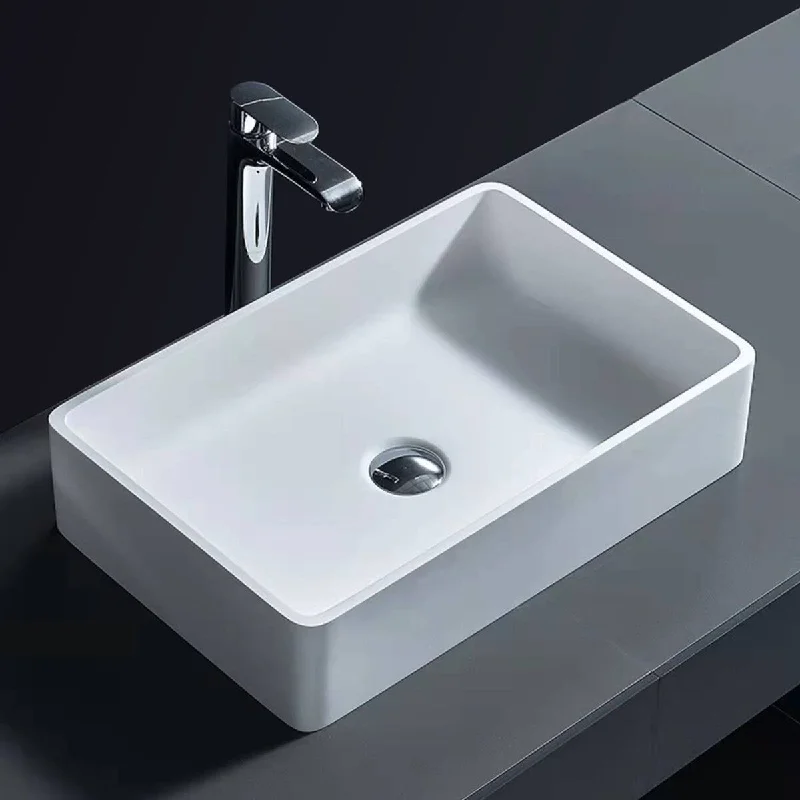 Bathroom Solid Surface Counter Top Wash Basin Sink - 21.45"