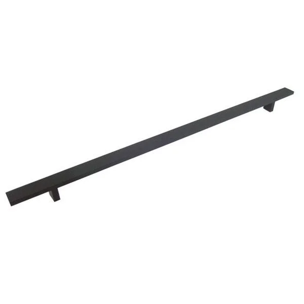 Contemporary 20" Rectangular Design Matte Black Finish Cabinet Bar Pull Handle (Case of 4)