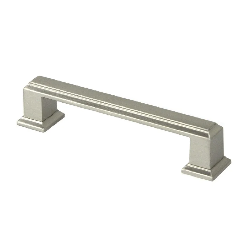 Contemporary 4.25-inch Roma Stainless Steel Brushed Nickel Finish Square Cabinet Bar Pull Handle (Case of 5)