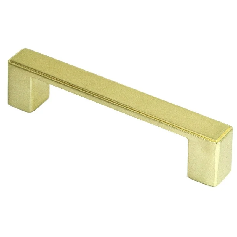 Contemporary 4.5-inch Nepoli Champagne Gold Finish Square Cabinet Bar Pull Handle (Case of 4) - Champagne Gold