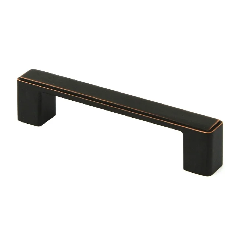 Contemporary 4.5-inch Nepoli Oil Rubbed Bronze Finish Square Cabinet Bar Pull Handle (Case of 15)