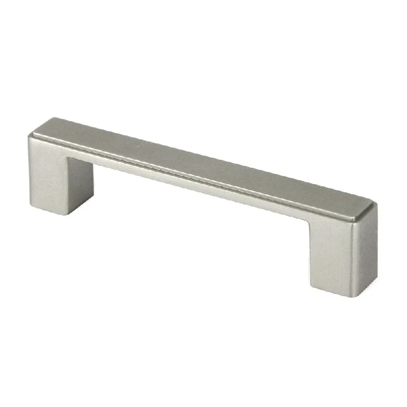 Contemporary 4.5-inch Nepoli Stainless Steel Brushed Nickel Finish Square Cabinet Bar Pull Handle (Case of 10)