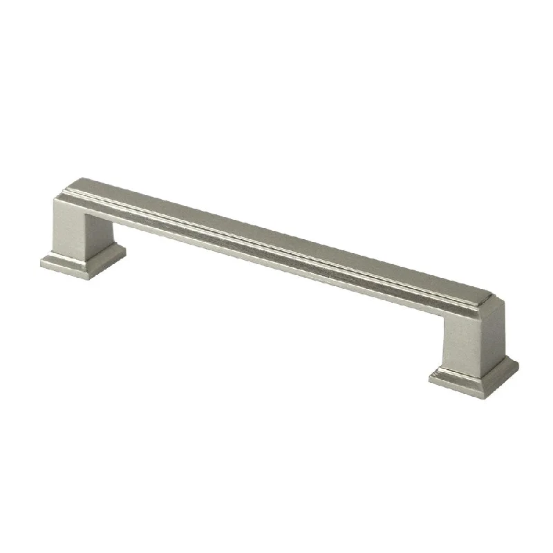 Contemporary 5.75-inch Roma Stainless Steel Brushed Nickel Finish Square Cabinet Bar Pull Handle (Case of 25)