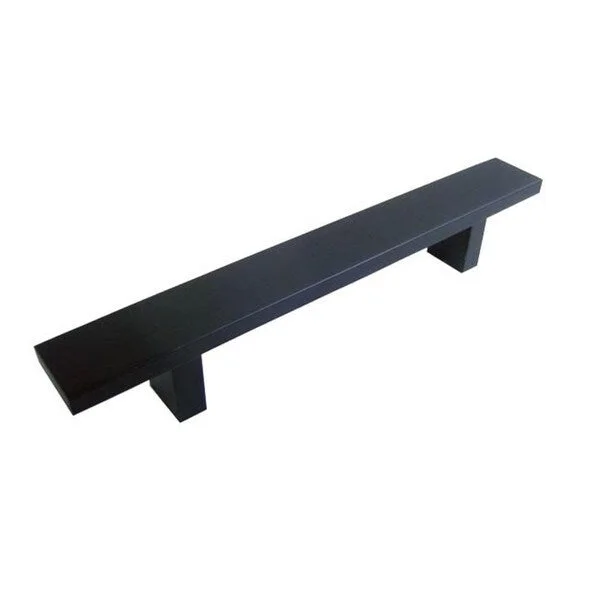 Contemporary 8-inch Rectangular Matte Black Cabinet Bar Pulls (Case of 4)