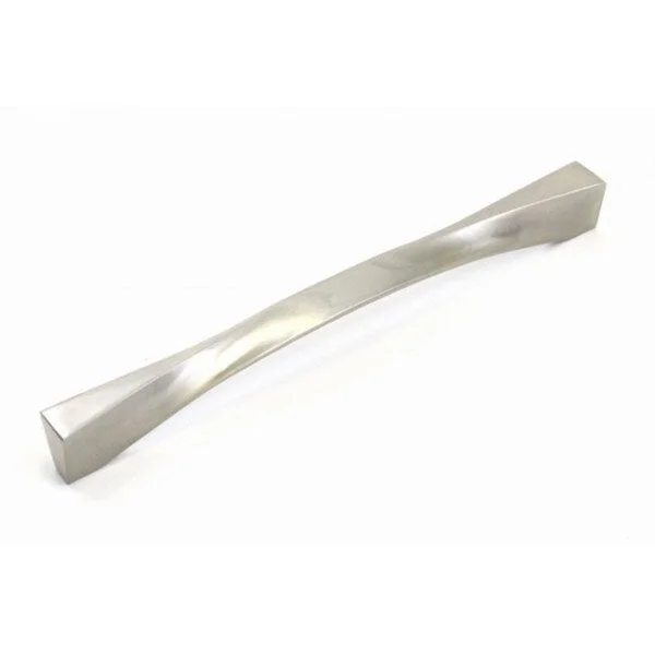 Contemporary 8-inch Twist Stainless Steel Finish Cabinet Bar Pull Handle (Case of 15)