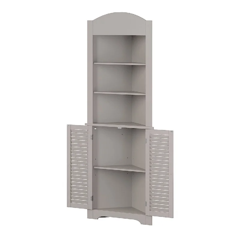 Ellsworth Tall Corner Cabinet, Taupe