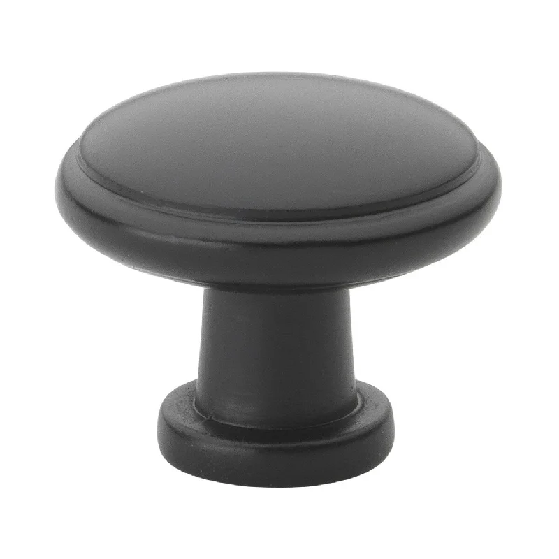 GlideRite 1.125-inch Matte Black Round Ring Cabinet Knobs (Pack of 25) - Pack of 25