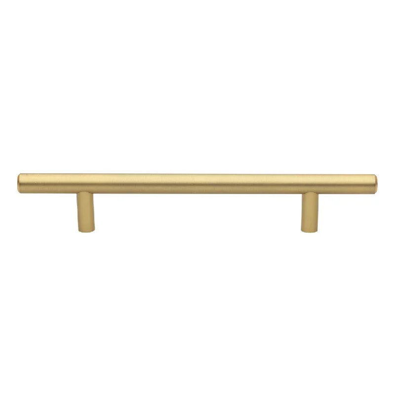 GlideRite 5-inch CC, 7.375-inch Long Solid Satin Gold Cabinet Bar Pulls (Pack of 10)