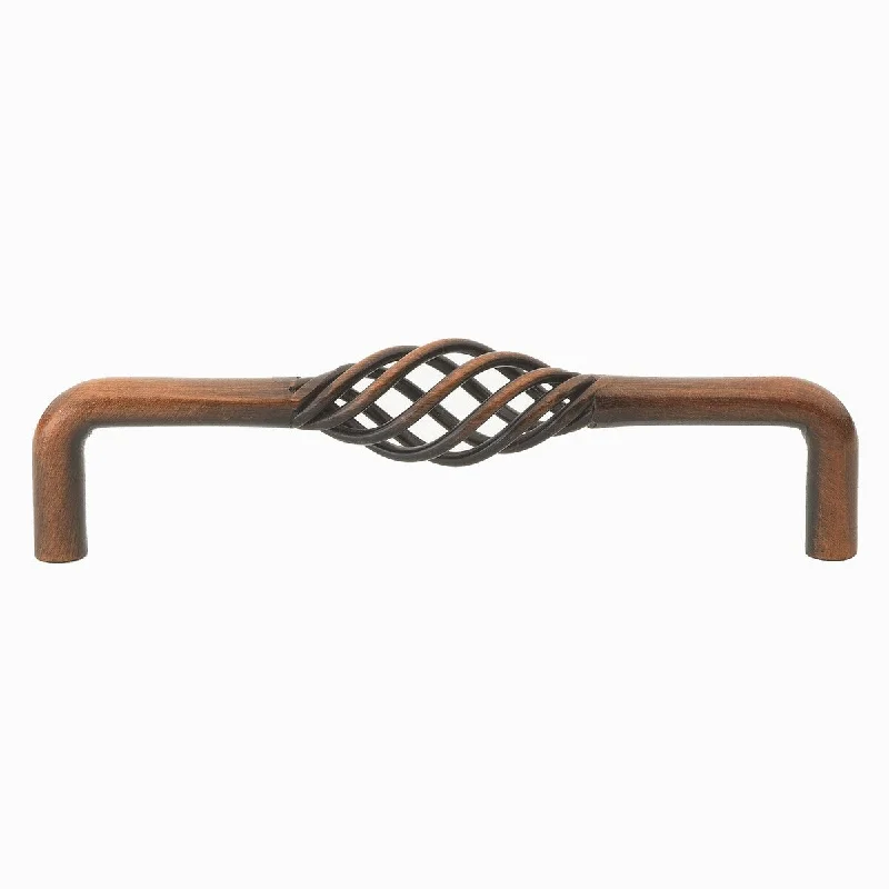 GlideRite 5-inch Screw Center Twisted Birdcage Cabinet Hardware Pull - Rustic Bronze (Pack of 10)