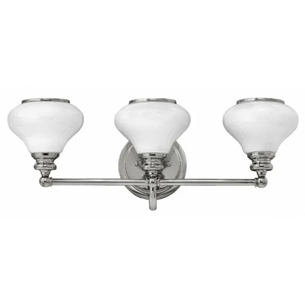 Hinkley Ainsley 3-Light Vanity Light in Polished Nickel