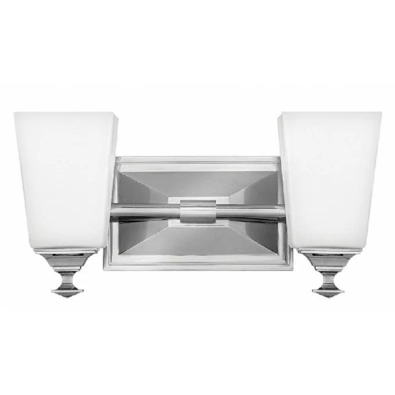 Hinkley Baldwin 2-Light Vanity Light in Polished Nickel