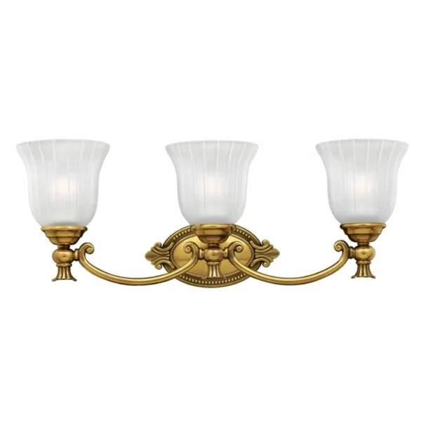 Hinkley Francoise 3-Light Vanity Light in Burnished Brass