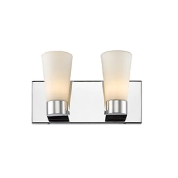 Iberlamp by Golden Lighting Cono Chrome Steel/Glass 2-light Vanity Fixture