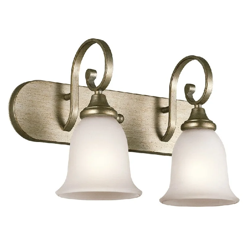 Kichler Lighting Monroe Collection 2-light Sterling Gold Bath/Vanity Light