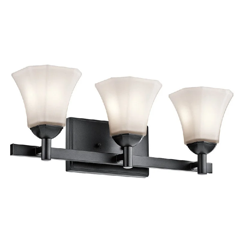 Kichler Lighting Serina Collection 3-light Black Bath/Vanity Light