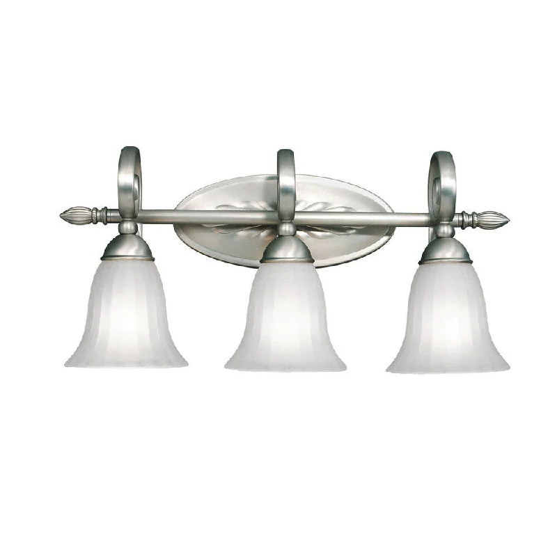 Kichler Lighting Willowmore Collection 3-light Brushed Nickel Bath/Vanity Light