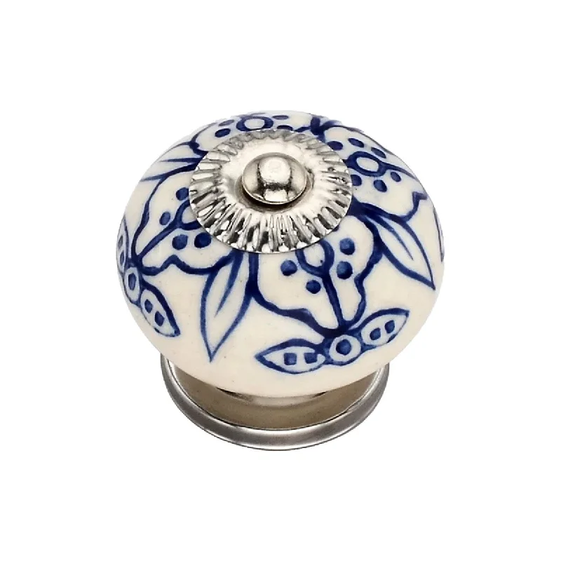 Mascot Hardware Petunia Washed Blue Cabinet Knob