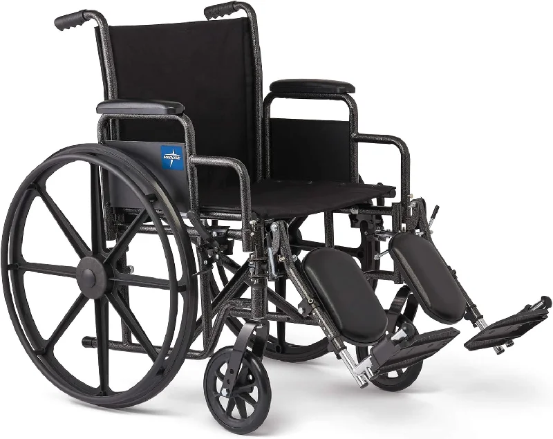 Medline Comfortable Folding Wheelchair with Swing-Back, 18”W x 16”D Seat - $100