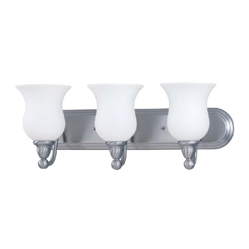 Nuvo Lighting Glenwood Energy Star Brushed Nickel 3-Light Vanity Fixture - Pewter