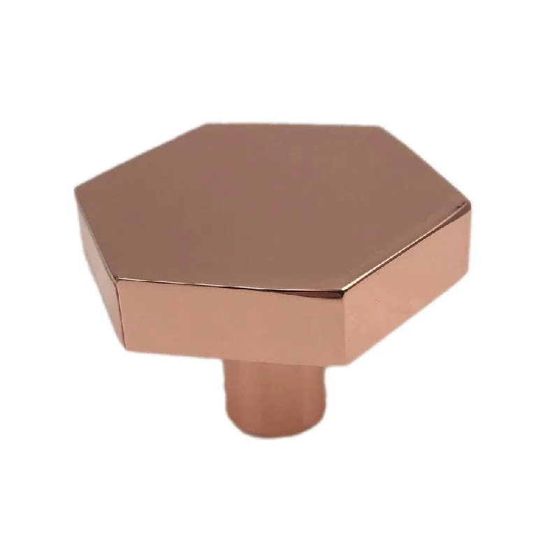 Octagon Copper Drawer, Cabinet Knobs - Set of 6