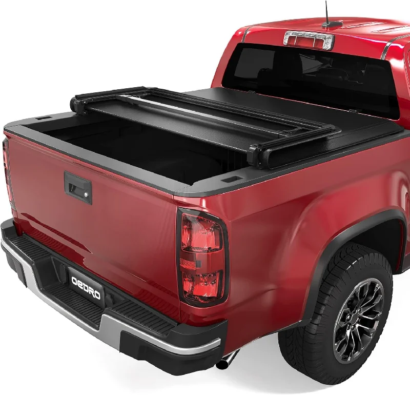 oEdRo Soft Tri-Fold Truck Bed Tonneau Cover with 5.2 ft Bed - $140