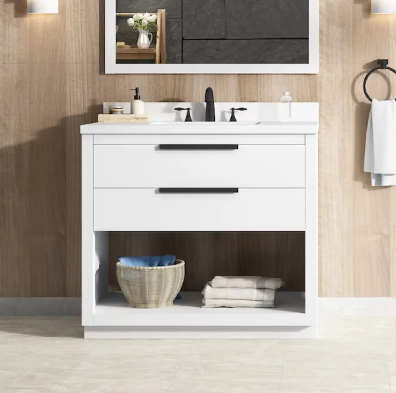 Origin 21 Beecham 36-in White Undermount Single Sink Bathroom Vanity - $395