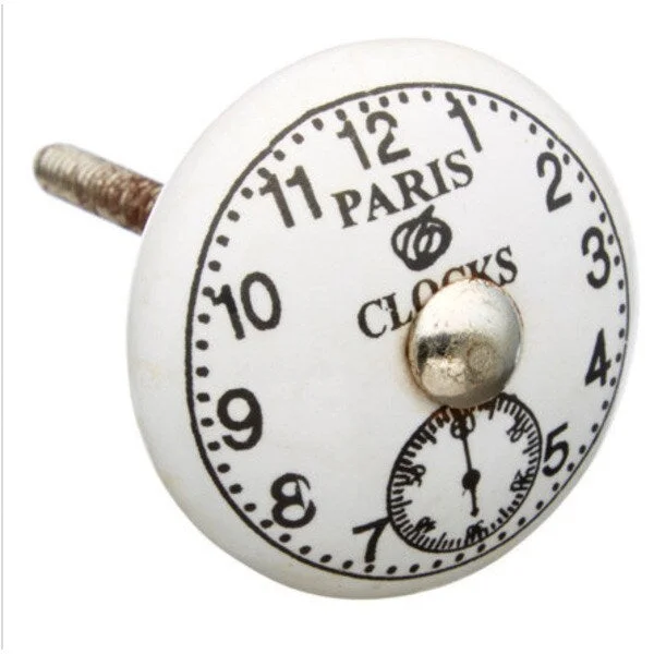 Paris Clocks Ceramic Drawer/ Door/ Cabinet Knob (Pack of 6)