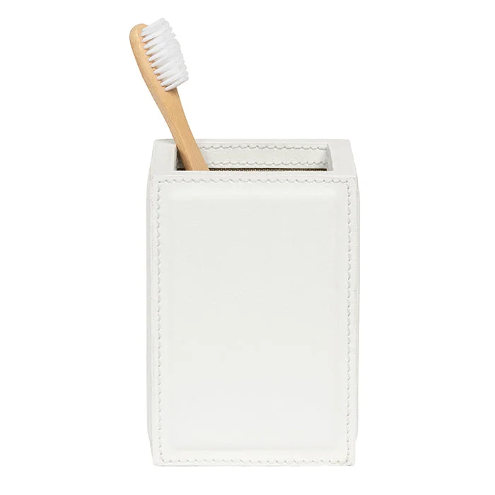 Rothwell Marine Leather Brush Holder (Bright White)